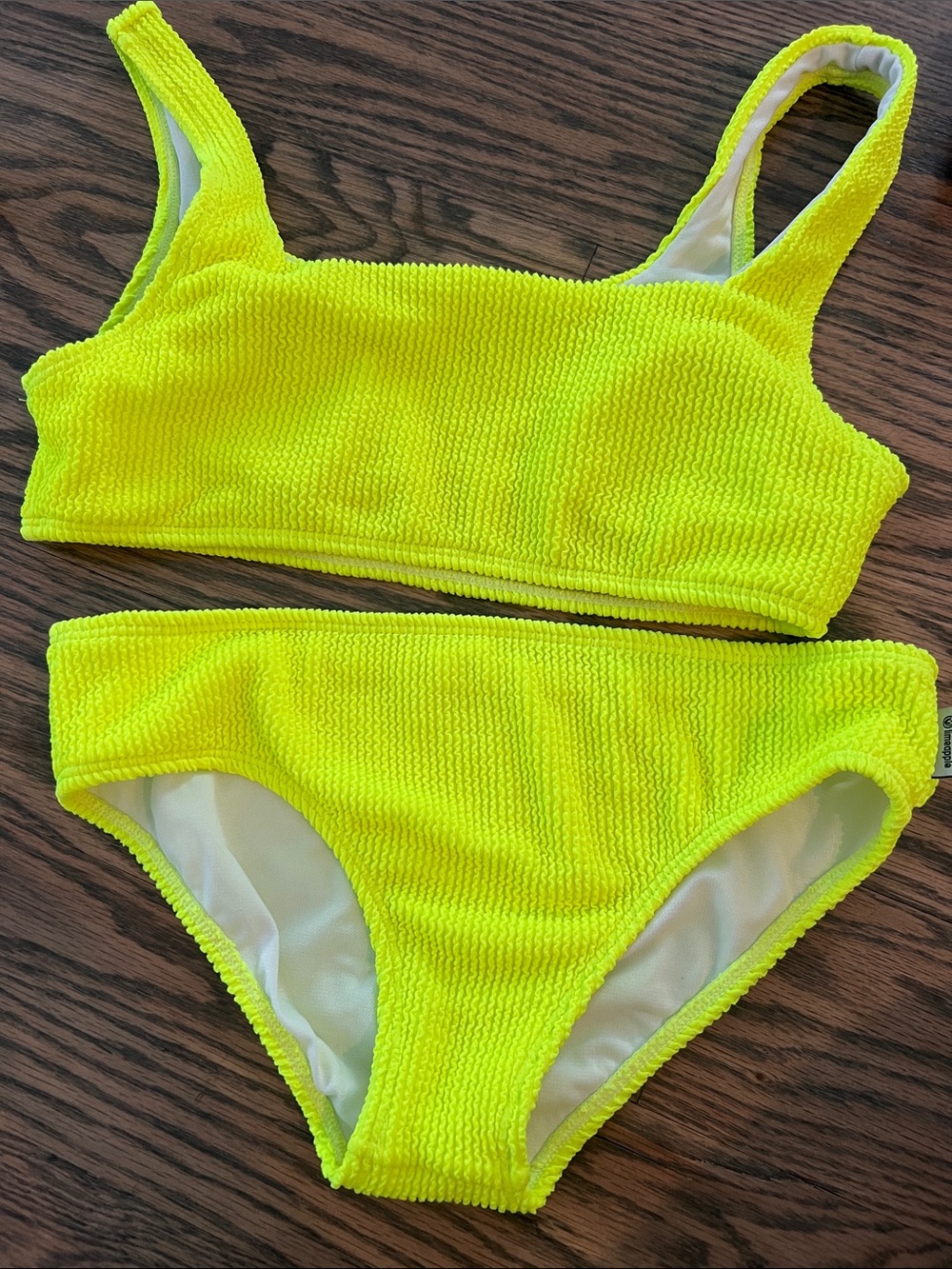 Limeapple Neon Yellow Bikini-Bubble Texture